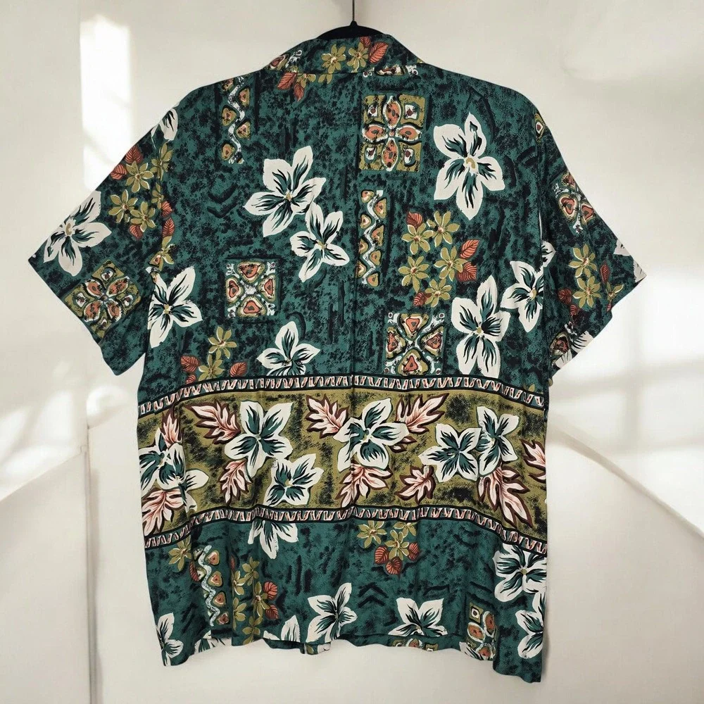 VTG Hilo Hattie Hawaii Midi Dress Matching Hawaiian Shirt Set Woman Medium/Large - Picture 11 of 13